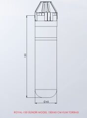 Royal Silindir Kum Torbası 150x45 cm – Profesyonel Farklı Açı Görünümü