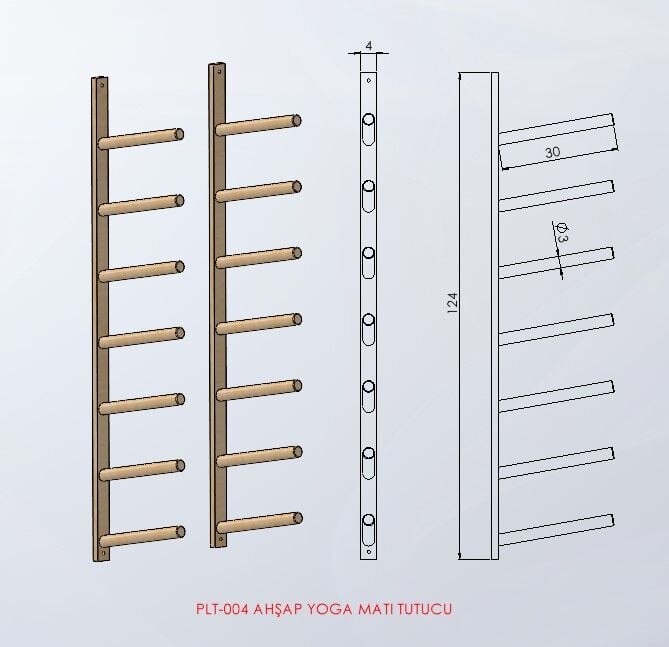 ASSA SPOR Ahşap Yoga Matı Tutucu - Yoga & Pilates Ekipmanı Üretimi