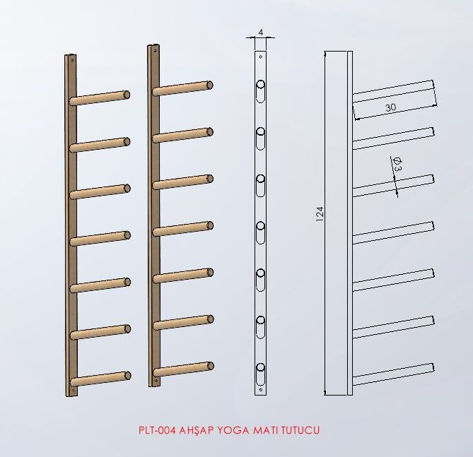 ASSA SPOR Ahşap Yoga Matı Tutucu - Yoga & Pilates Ekipmanı Üretimi