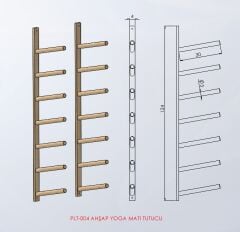 Ahşap Yoga Matı Tutucu