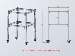 Metal Top Sepeti Yeni Model Kırmızı Detay Fotoğrafı