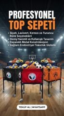 ASSA SPOR Metal Top Sepeti Yeni Model Kırmızı Genel Görünüm