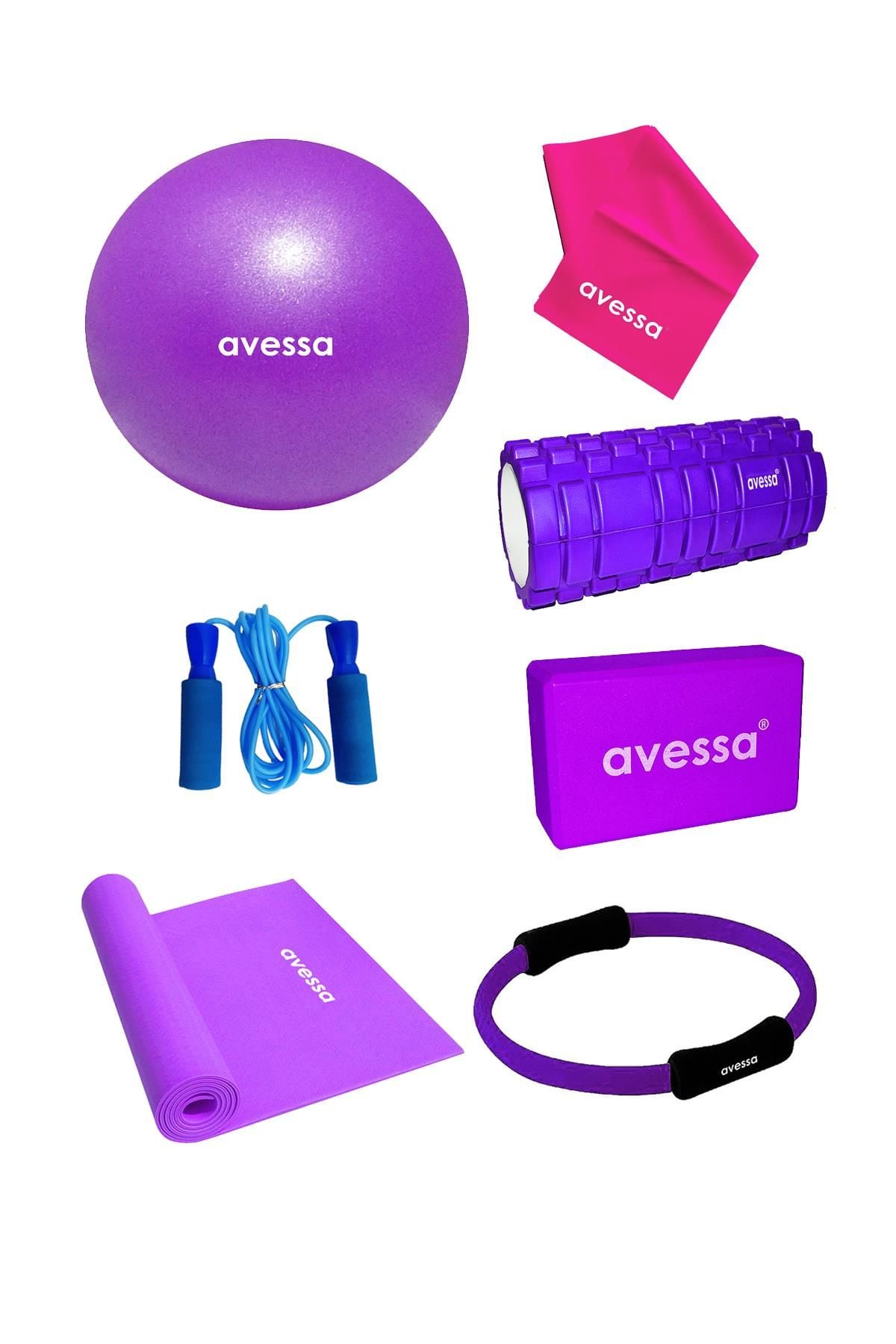 Avessa Bpc-200Mr Pilates Set 7Li Mor - Pilates Ekipmanı | ASSA SPOR
