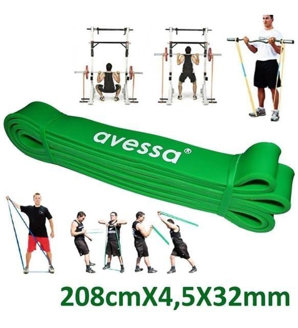 Avessa Latex Güç Bandı Direnç Lastiği Yeşil - Fonksiyonel Antrenman Ekipmanı | ASSA SPOR