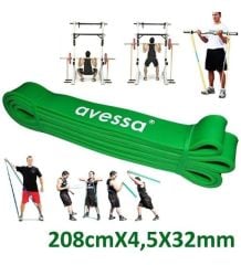 Avessa Latex Güç Bandı Direnç Lastiği Yeşil - Fonksiyonel Antrenman Ekipmanı | ASSA SPOR