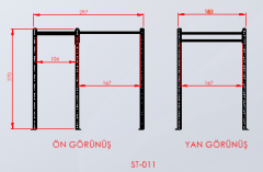 2 Rack 6 Bacak Yan Görünüm