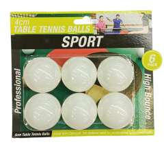 ASSA SPOR Avessa Spo-026 Kartela Pinpon Topu 6Lı - Spor Ekipmanı Üretimi