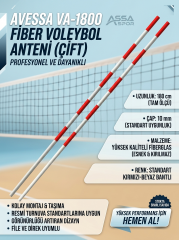 AVESSA VA-1800 FİBER VOLEYBOL ANTENİ ÇİFT  180CMx10 MM