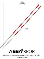 AVESSA VA-1800 FİBER VOLEYBOL ANTENİ ÇİFT  180CMx10 MM